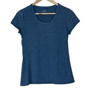 Athleta Top Womens S Blue Stretch Activewear Minimalist Athleisure Clean Girl